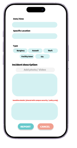 report incident screen